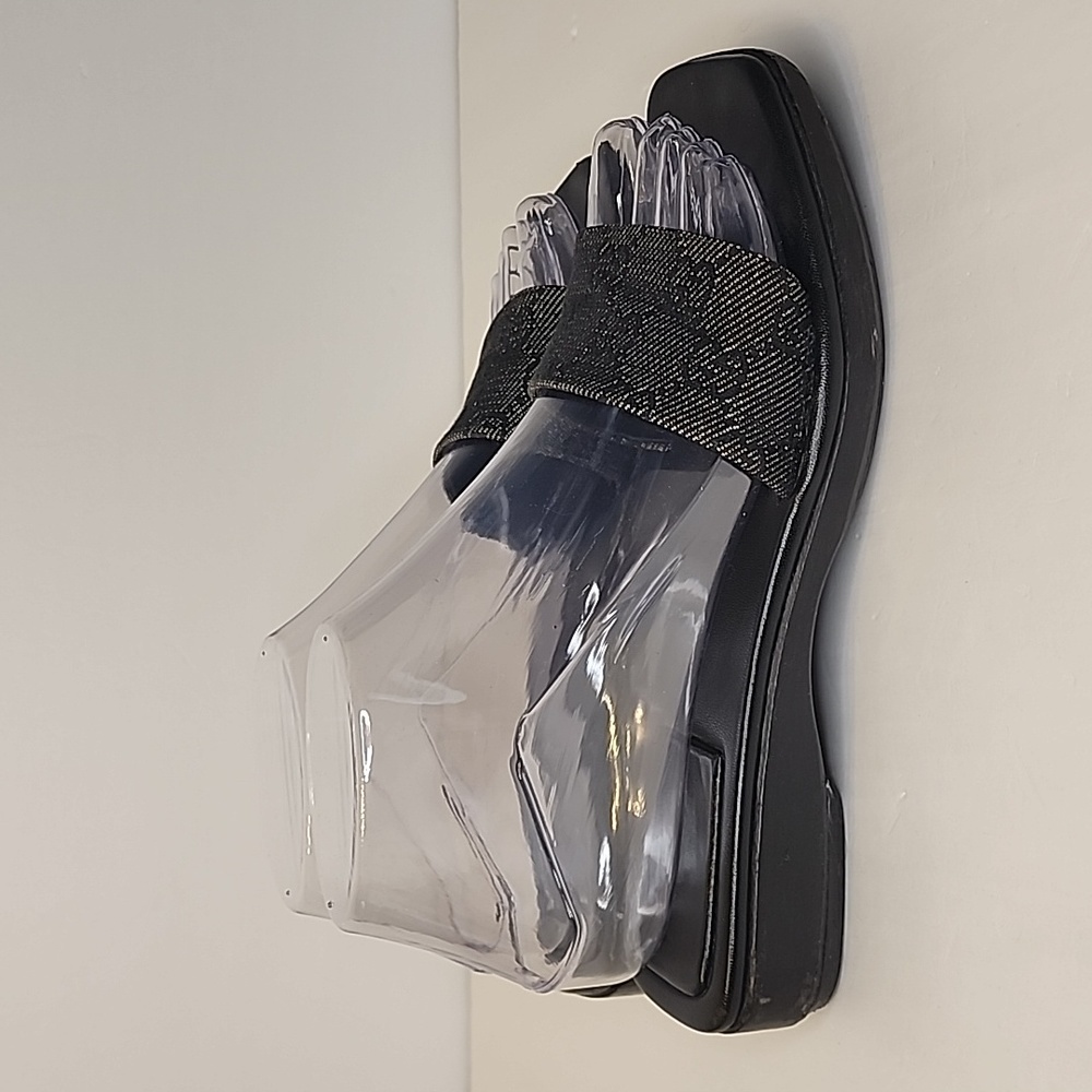 Gucci Sandalo Suola Gomma Denim GG Nero Sandal - Picture 5 of 17